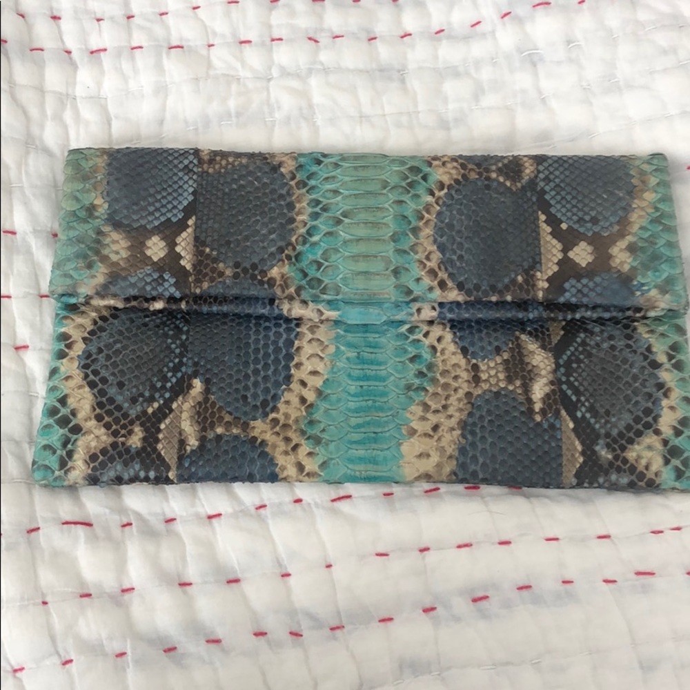 Real snakeskin vintage clutch
